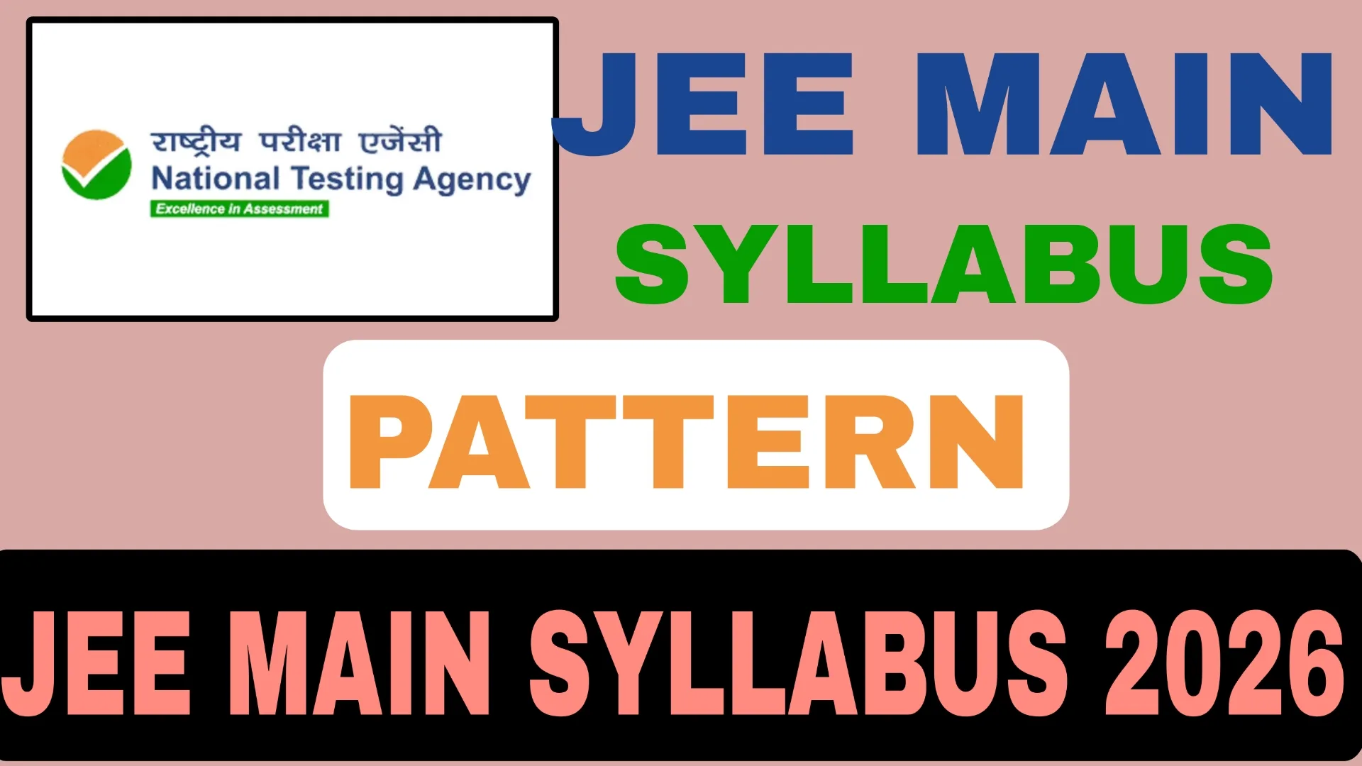 JEE MAIN SYLLABUS 2026